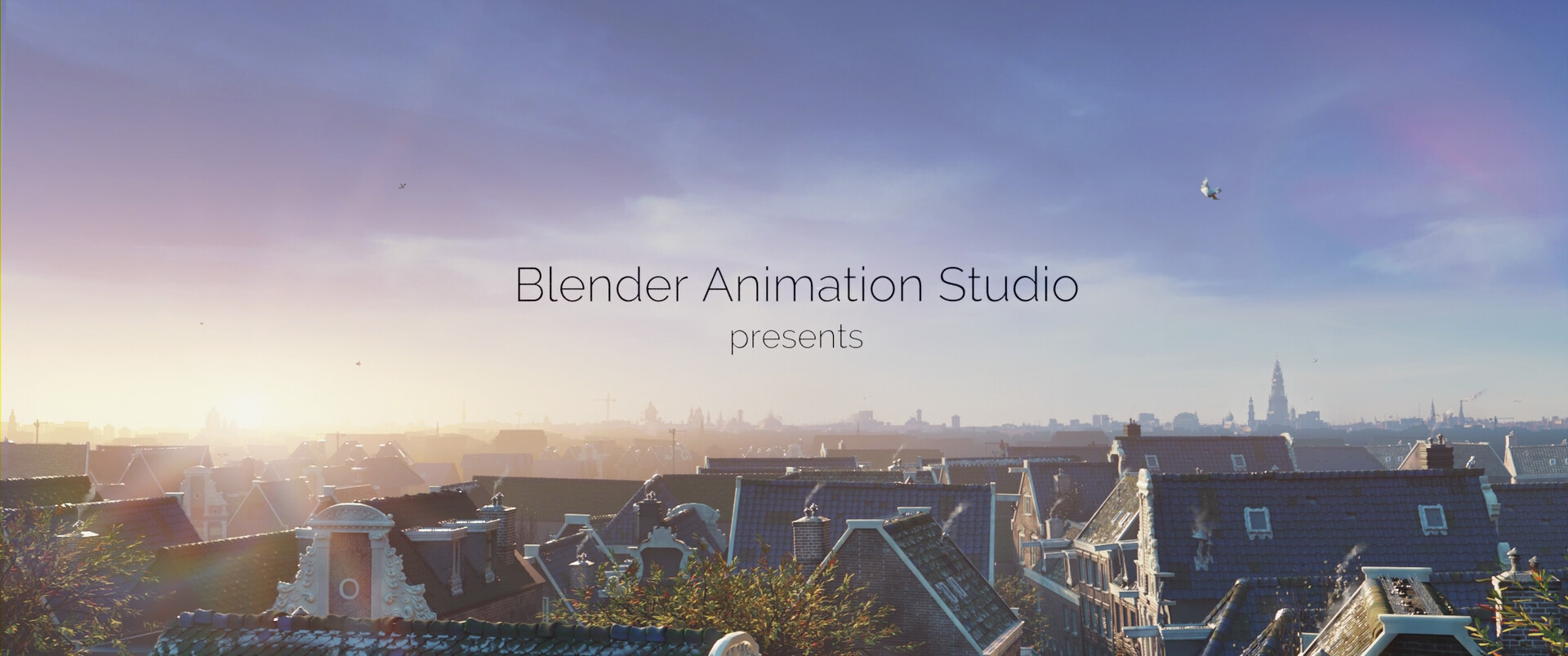 The film starts with the opening shot showing the Amsterdam skyline.
This volumetric light was quite fun to make.

However, it presented quite a challenge for when the camera pans down...